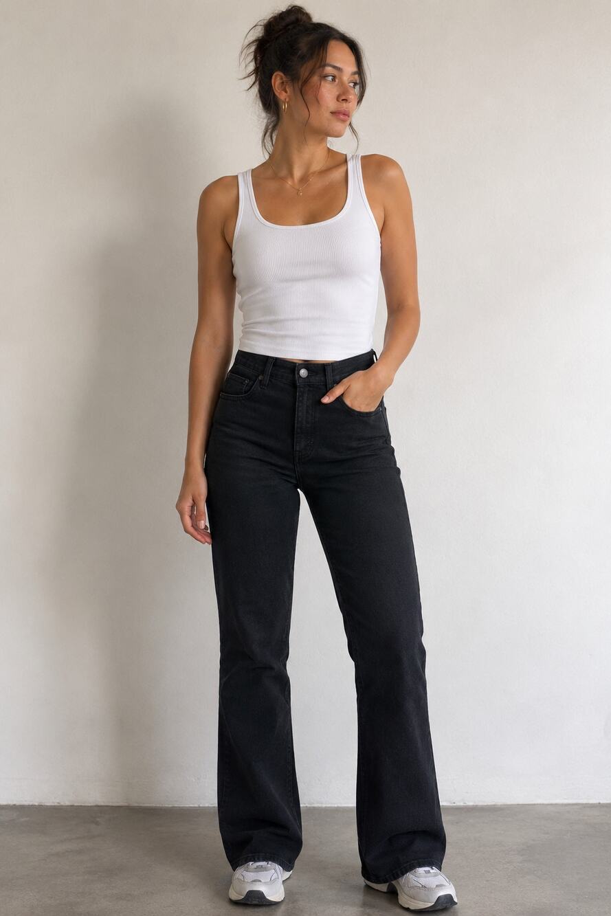 NYDJ Black Bootcut Denim Jeans Womens 8 Casual Fall Classic Preppy High Rise